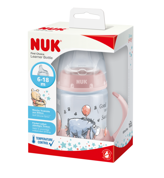 Поїльник з ручками Nuk First Choice Disney, з силіконовою насадкою, 150 мл, рожевий (10215267/2) - Pampik - 2