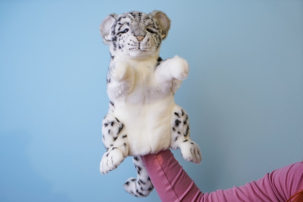 Мягкая игрушка на руку Hansa Puppet Снежный барс, 32 см (7502) - Pampik - 7