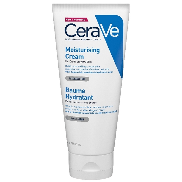 Увлажняющий крем CeraVe Moisturising Cream, для сухой и очень сухой кожи лица и тела, 177 мл - Pampik