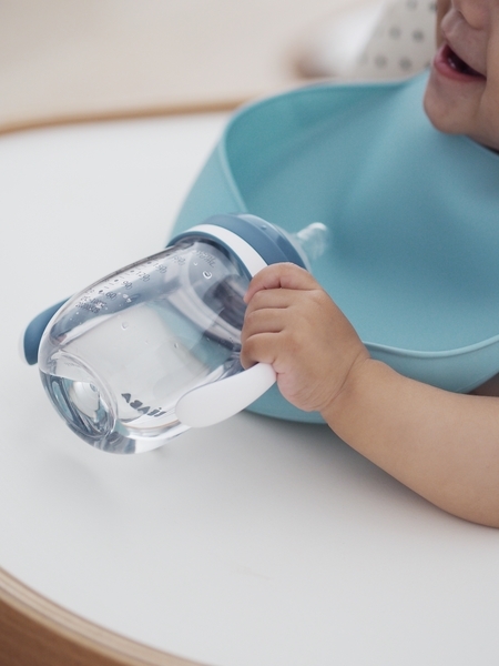 Силіконовий нагрудник з кишенею Beaba, блакитний (913489) - Pampik - 5