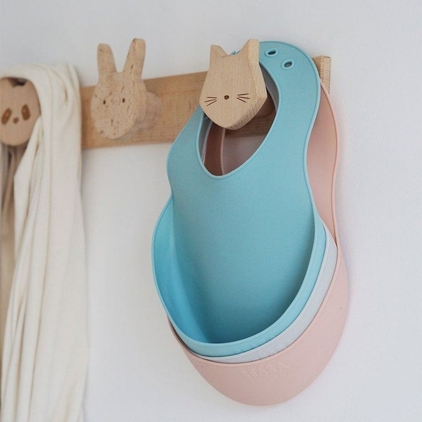 Силіконовий нагрудник з кишенею Beaba, сірий (913490) - Pampik - 4