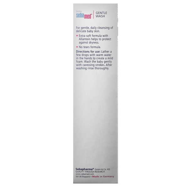 Деликатная эмульсия для умывания для тела и волос Sebamed Extra Soft Ph 5.5 Baby Wash, 200 мл - Pampik - 3