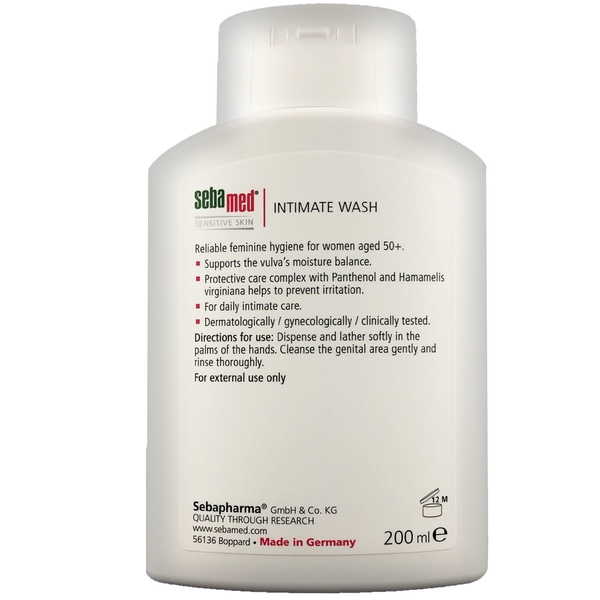 Гель для інтимної гігієни Sebamed Sensitive Skin Intimate Wash pH 6,8, 50+, 200 мл - Pampik - 3