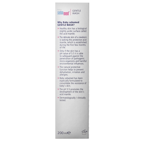 Деликатная эмульсия для умывания для тела и волос Sebamed Extra Soft Ph 5.5 Baby Wash, 200 мл - Pampik - 4