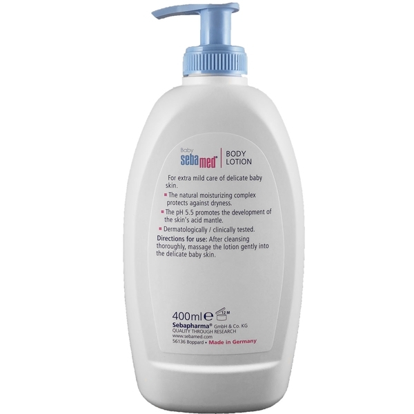 Лосьйон для тіла Sebamed Baby Lotion, з помпою, 400 мл - Pampik - 3