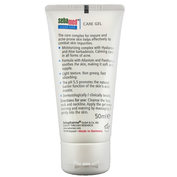 Очищувальний гель для обличчя Sebamed Clear Face Gel Moisturizing And Soothing Gel, 50 мл - Pampik - 2