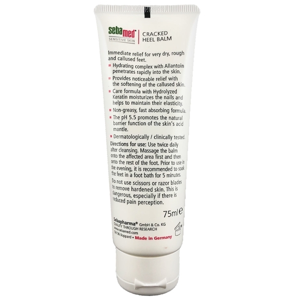 Бальзам проти тріщин на ступнях Sebamed Sensitive Skin Cracked Heel Balm, 75 мл - Pampik - 3