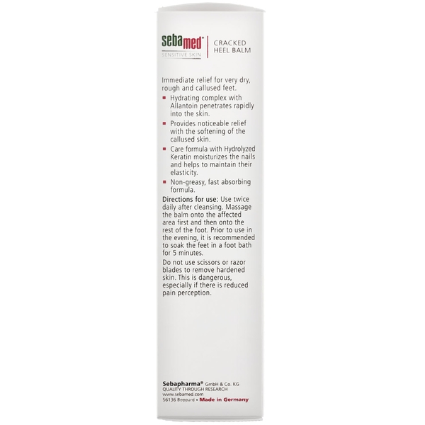 Бальзам проти тріщин на ступнях Sebamed Sensitive Skin Cracked Heel Balm, 75 мл - Pampik - 4