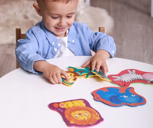 Бебі пазли Vladi Toys Дитинчата. Зоопарк, укр. мова,15 елементів (VT1106-88) - Pampik - 3