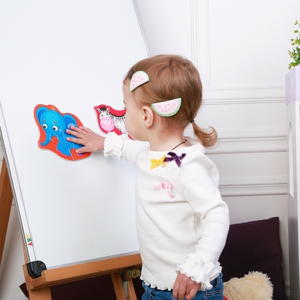 Магнітні бебі пазли Vladi Toys Слонік та зебрик, 8 елементів (VT3208-12) - Pampik - 5
