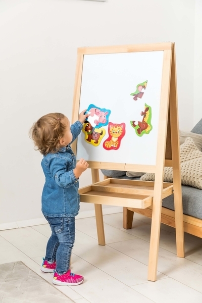 Магнитные беби пазлы Vladi Toys Котенок и щенок, укр., 2 шт. (VT3208-10) - Pampik - 5