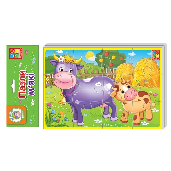 М'які пазли Vladi Toys Тварини, 12 елементів ( VT1103-44) - Pampik - 2