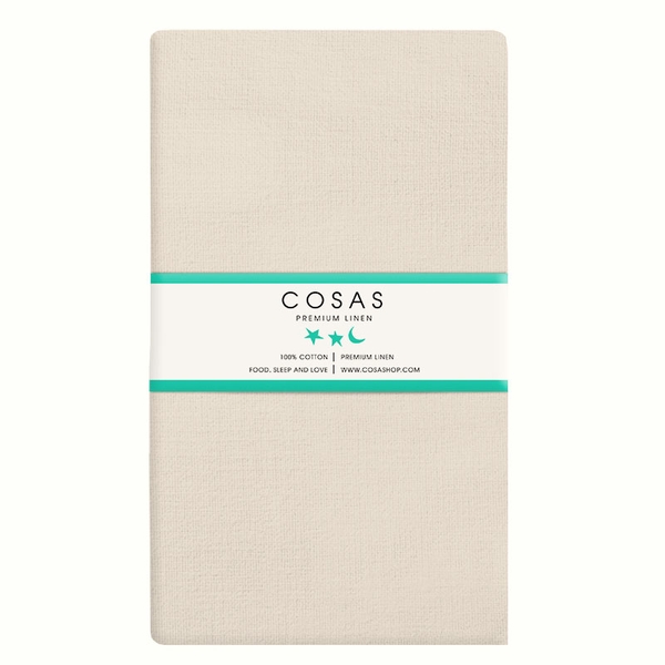 Набір простирадл на резинці Cosas Зорепад і Бежева, ранфорс, 200х90 см, білий, бежевий, 2 шт. - Pampik - 4