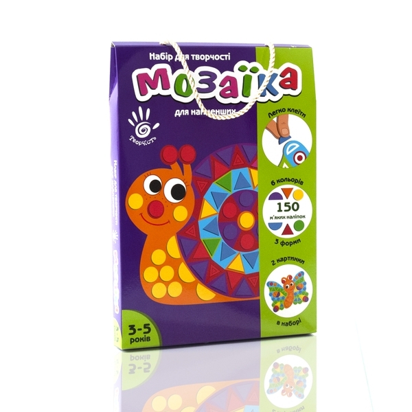 Набор для творчества Vladi Toys Мягкая фигурная мозаика. Улитка, укр (VT4511-01) - Pampik