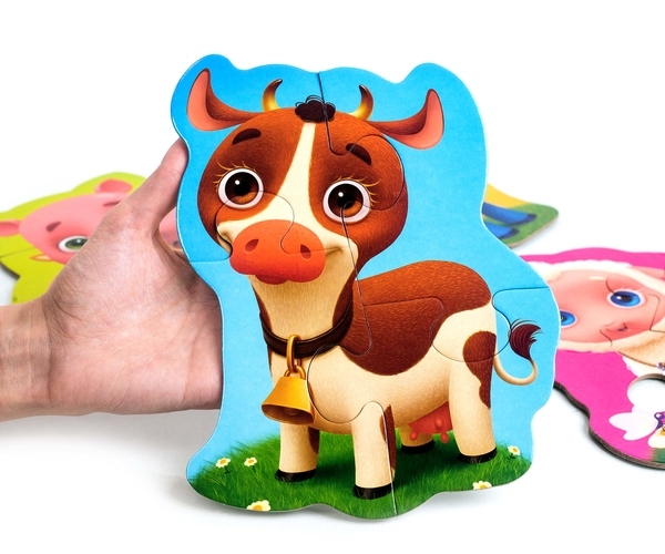 Бебі максі пазли Vladi Toys Малюк зможе Ферма, 12 елементів (VT1722-17) - Pampik - 3