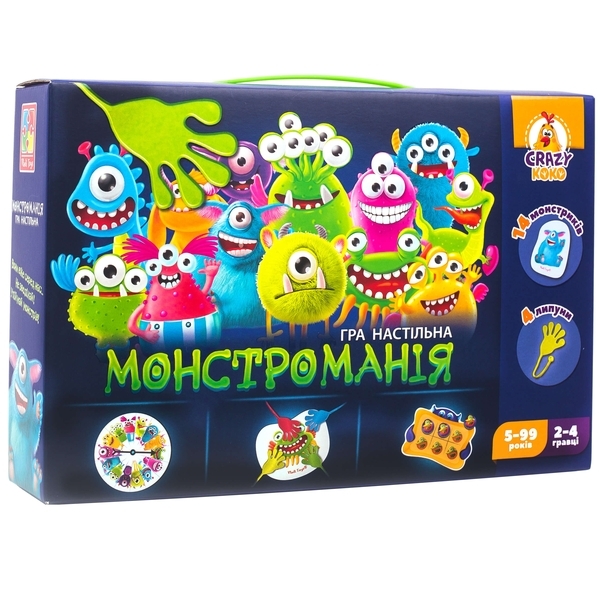 Настольная игра с липунами Vladi Toys Монстромания, укр. (VT8044-23) - Pampik