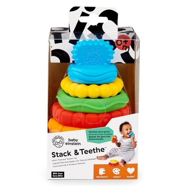 Іграшка-пірамідка Baby Einstein Stack & Teethe (12356) - Pampik - 2