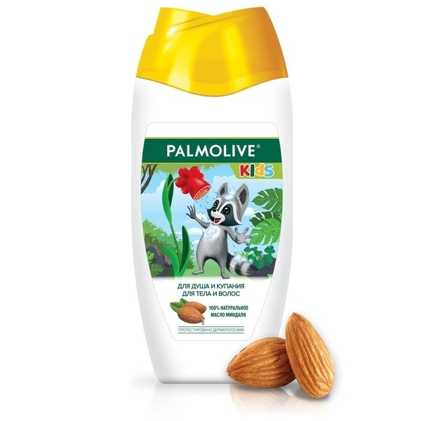Гель для душу і купання Palmolive, з мигдалем, для тіла і волосся, для дітей від 3 років, 250 мл - Pampik - 3