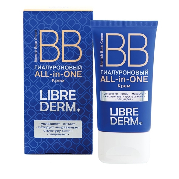 Гиалуроновый ВВ-крем Librederm All in One, 50 мл - Pampik