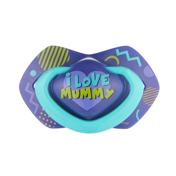 Силіконова симетрична пустушка Canpol babies Neon love, 18+ місяців, 2 шт., блакитний (22/654_blu) - Pampik - 3