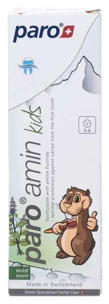 Дитяча зубна паста Esro AG на основі амінофториду 500 ppm paro® amin kids, 75 мл (7.2667) - Pampik - 2