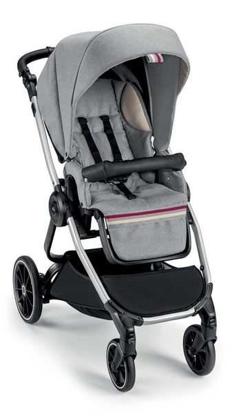 Универсальная коляска 2 в 1 Cam Techno Milano, рама серая, серый с полоской (805T/V99/978/553K) - Pampik - 6