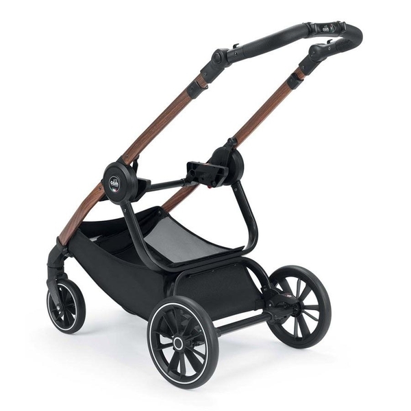 Универсальная коляска 2 в 1 Cam Techno Milano, рама под дерево, серый с полоской (805T/V96/978/553K) - Pampik - 2