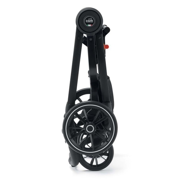 Універсальна коляска 2 в 1 Cam Techno Milano, рама чорний карбон, синій зі смужкою (805T/V98/978/552K) - Pampik - 4