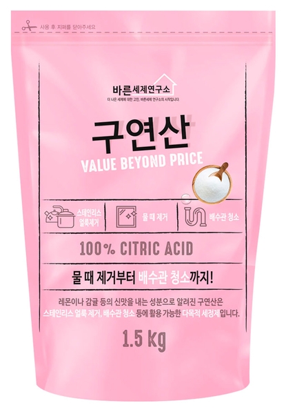 Универсальное средство для мытья Mukungwha Лаборатория чистоты, лимонная кислота, 1,5 кг - Pampik