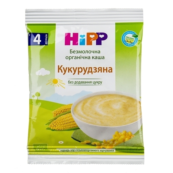 Подарок. Безмолочная органическая каша HiPP Кукурузная, 22 г - Pampik