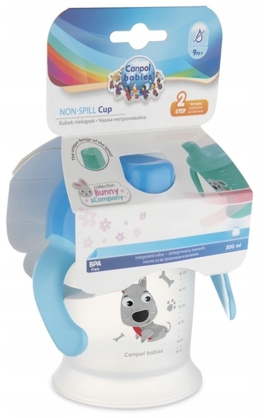 Чашка-непроливайка Canpol babies Улыбка, 200 мл, голубой (31/300) - Pampik - 2