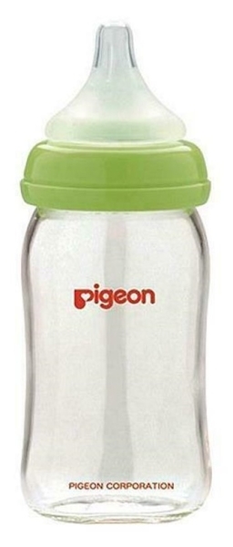 Пляшка скляна Pigeon Peristaltic Plus, з силіконовою соскою, 160 мл (26645) - Pampik