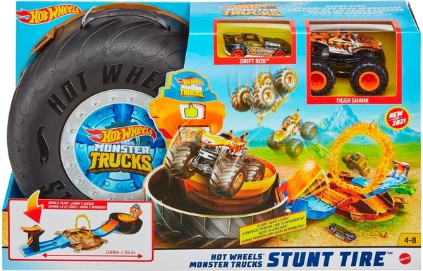 Игровой набор Hot Wheels Monster Trucks Трюки в шине (GVK48) - Pampik - 6