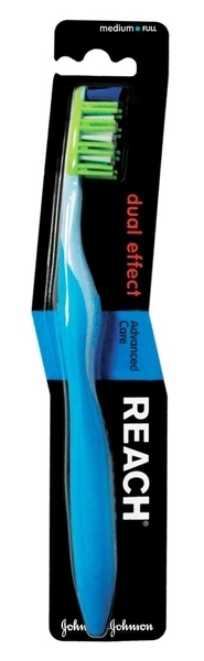Зубна щітка Reach Dual Effect середня, блакитний - Pampik