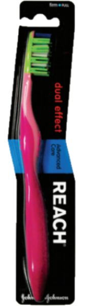 Зубная щетка Reach Dual Effect жесткая - Pampik