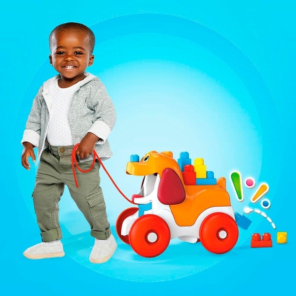 Щенок-каталка Mega Bloks Веселый конструктор (GNW63) - Pampik - 4