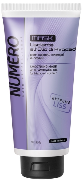 Розгладжувальна маска для волосся Numero з олією авокадо, 300 мл - Pampik