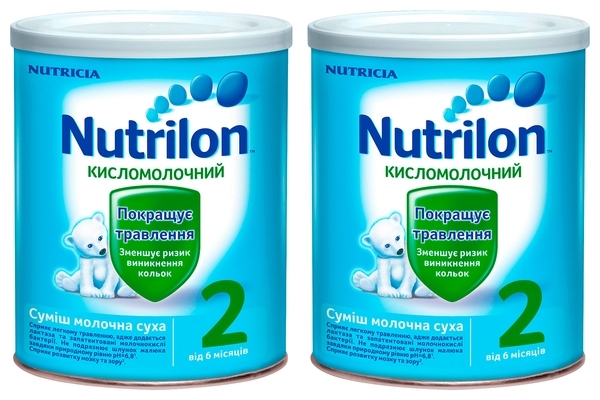 Сухая молочная смесь Nutrilon Кисломолочный 2, 400 г, 1+1 в подарок! - Pampik