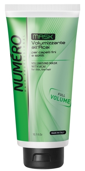 Маска для додання об'єму з екстрактом асаї Numero Brelil Volumising Mask, 300 мл - Pampik
