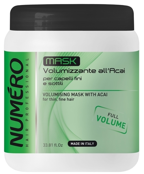 Маска для додання об'єму з екстрактом асаї Numero Brelil Volumising Mask, 1 л - Pampik