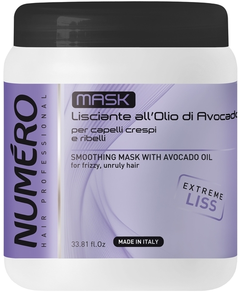 Розгладжувальна маска для волосся Numero з олією авокадо, 1 л - Pampik