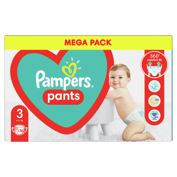 Набір підгузків-трусиків Pampers Pants 3 (6-11 кг), 256 шт. (2 уп. по 128 шт.) - Pampik - 4