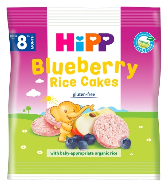Органічні рисові хлібці HiPP з чорницею і яблуком, 30 г - Pampik - 2