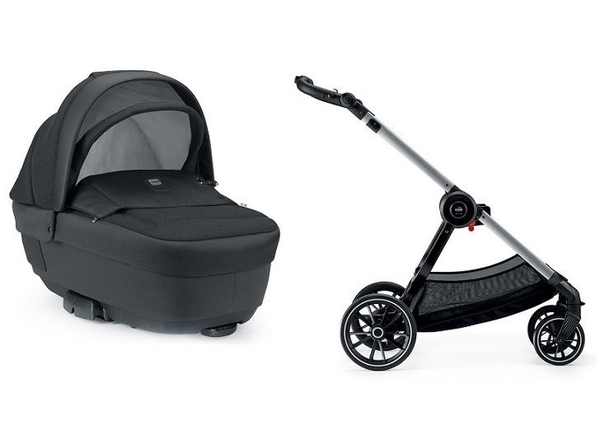 Уценка. Универсальная коляска 2 в 1 Cam Techno Soul, рама серебро, черный (805T/V94/970/500K) - Pampik - 2