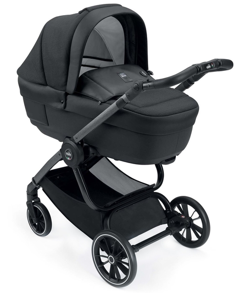Уценка. Универсальная коляска 2 в 1 Cam Techno Soul, рама серебро, черный (805T/V94/970/500K) - Pampik
