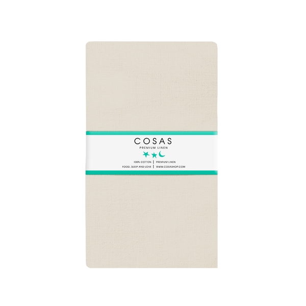 Набор простыней на резинке Cosas, ранфорс-премиум, 200х140 см, розовый с бежевым, 2 шт. - Pampik - 3