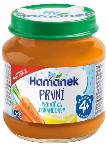 Пюре Hamanek Первая ложка Морковь и картофель, 125 г - Pampik