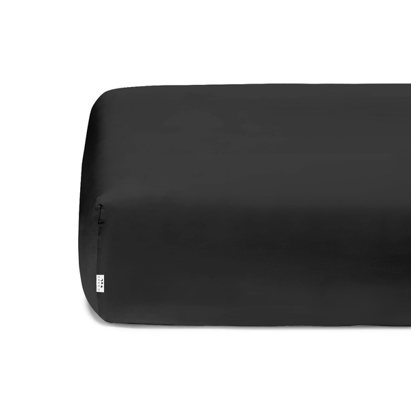 Набір простирадл на резинці Cosas, ранфорс-преміум, 200х140 см, чорний з бежевим, 2 шт. - Pampik - 5