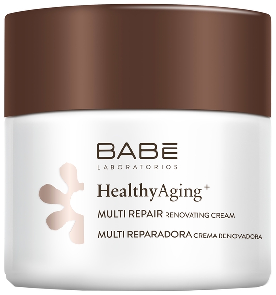 Нічний мультивідновлювальний крем Babe Laboratorios Healthy Aging з інноваційним антивіковим комплексом, 50 мл - Pampik