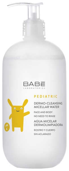 Міцелярна вода Babe Laboratorios Pediatric, для дитячої шкіри, 500 мл - Pampik